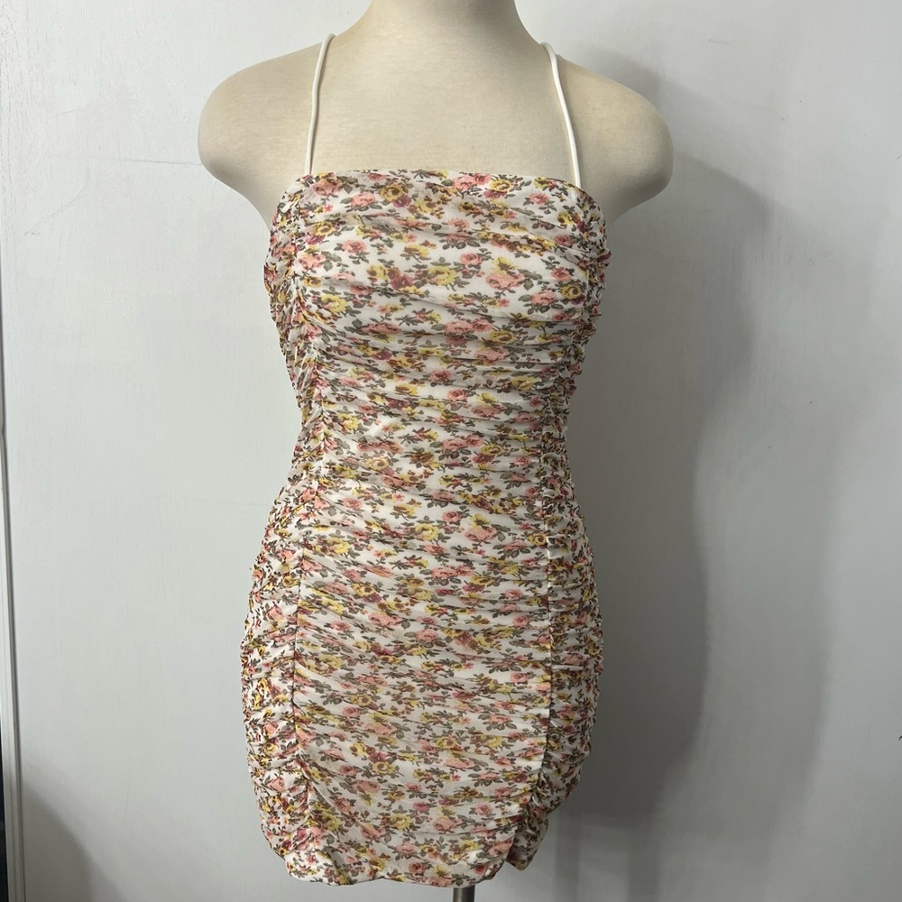 Flowered short dress